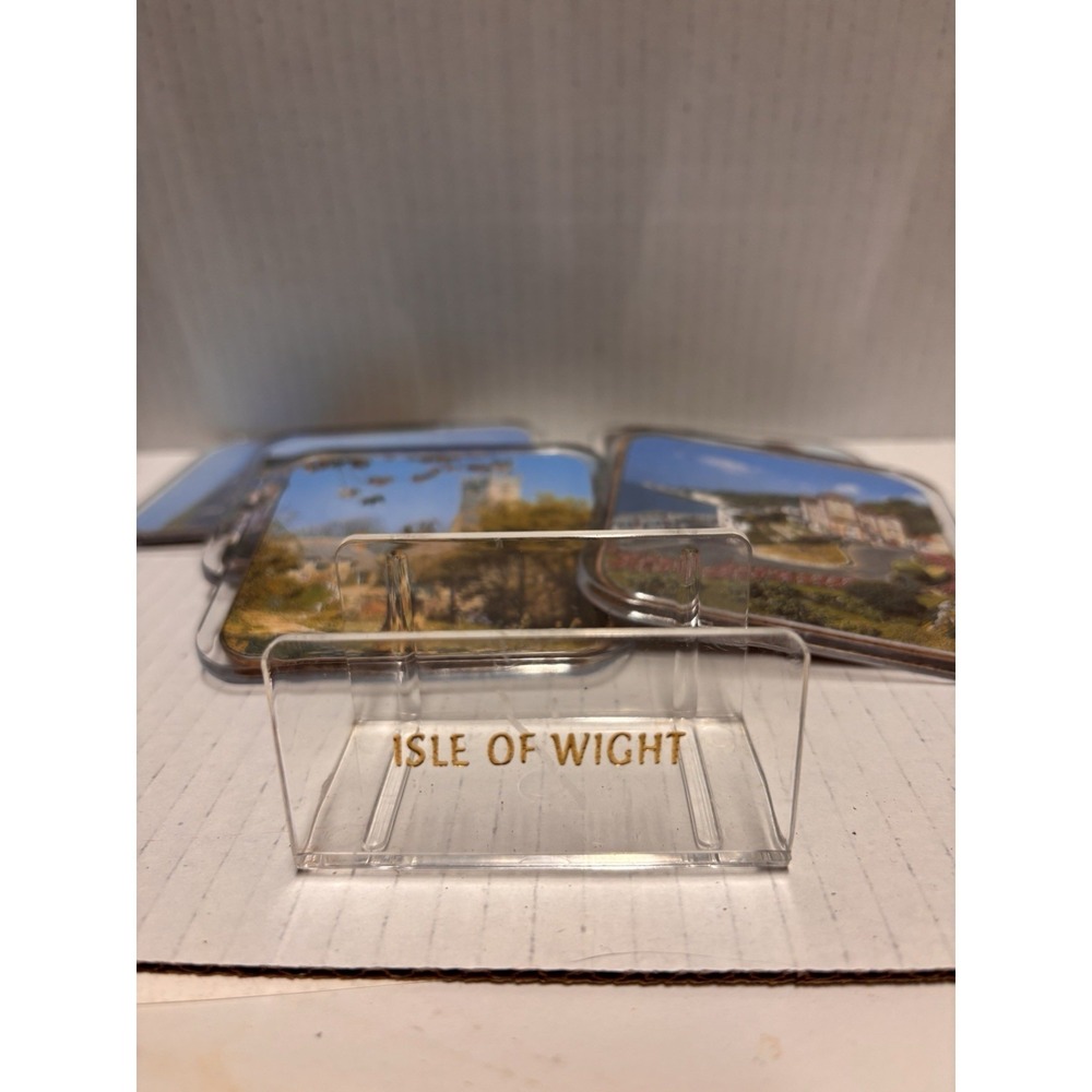 Isle of Wight England Drink Coasters Set of 6 acrylic‎ cork back landmarks pics - Picture 12 of 13
